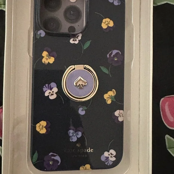 Kate Spade Black Floral iPhone 14 Pro Max Case - Picture 2 of 2